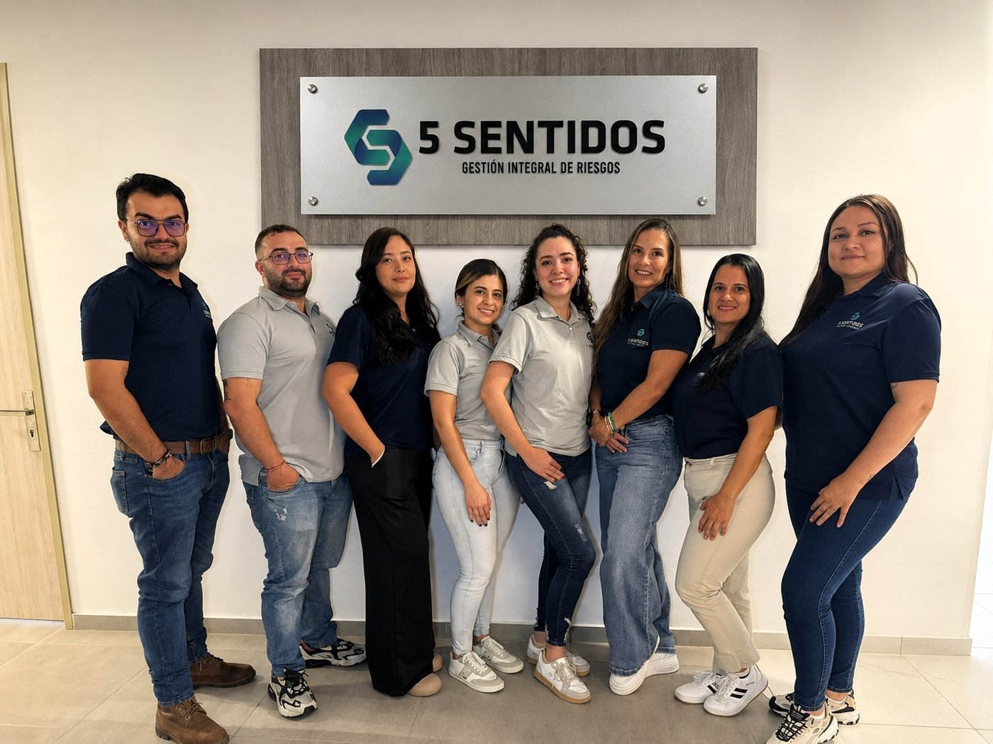El equipo de 5 Sentidos en sus oficinas